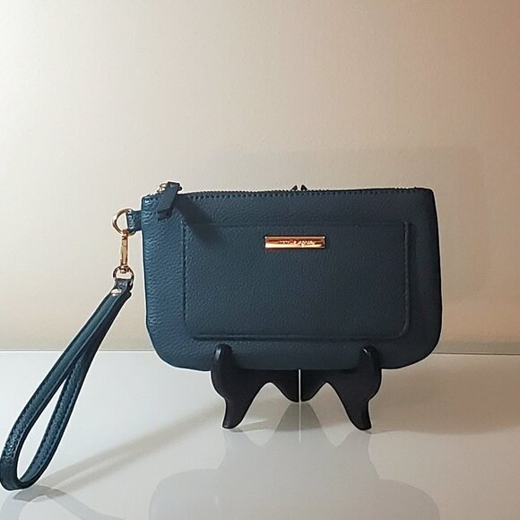 Nanette Lepore Zip Wristlet - NWOT Green with Gold Zipper and Hardware - Picture 1 of 11